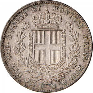 988R Lira 1832 Scudo sannitico Genova Argento