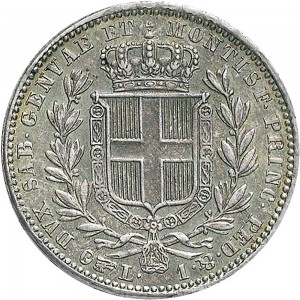 995R Lira 1838 Scudo sannitico Torino Argento