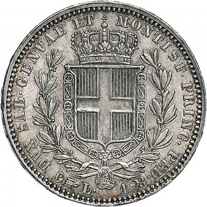 998R Lira 1847 Scudo sannitico Torino Argento