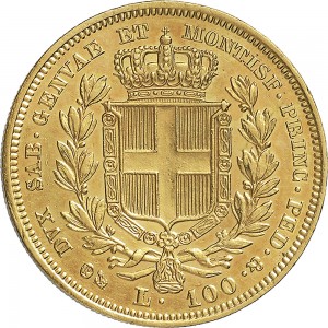 890R 100 lire 1834 Scudo sannitico Genova Oro