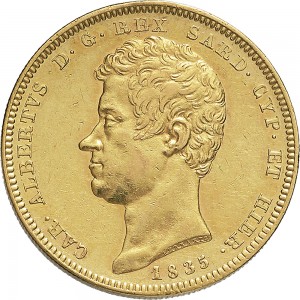892D 100 lire 1835 Scudo sannitico Genova Oro