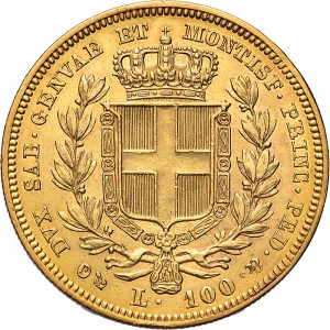 894R 100 lire 1836 Scudo sannitico Genova Oro
