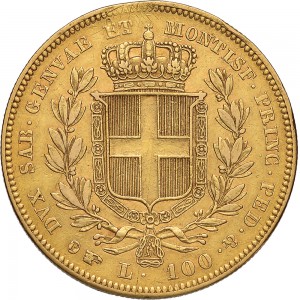 896R 100 lire 1837 Scudo sannitico Torino Oro