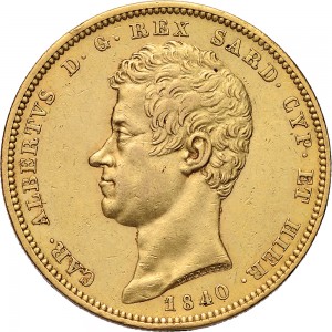 898D 100 lire 1840 Scudo sannitico Torino Oro