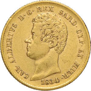 912D 20 lire 1834 Scudo sannitico Genova? Torino? Oro