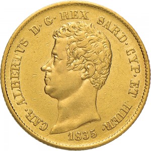 913D 20 lire 1835 Scudo sannitico Genova Oro