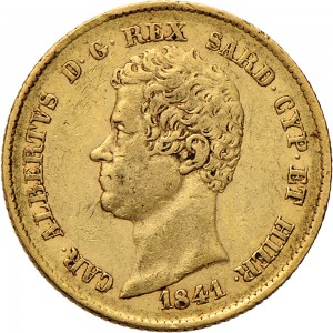 920D 20 lire 1841 Scudo sannitico Genova Oro