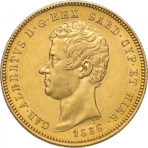 902D 50 lire 1836 Scudo sannitico Torino Oro