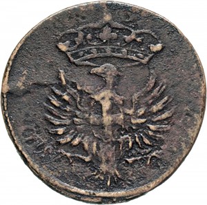 457D 10 Soldi 1746 Aquila spiegata Alessandria Rame