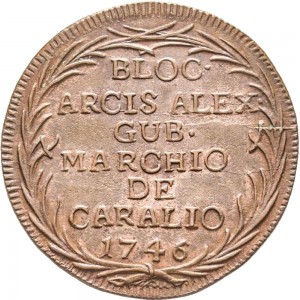 457-001R 10 soldi 1746 Aquila spiegata Alessandria Rame