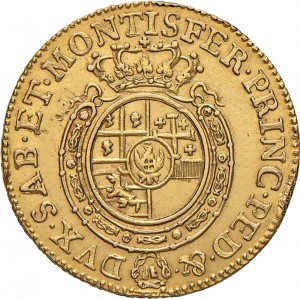 219R Doppia da 4 scudi 1756 Scudo rotondo Torino Oro