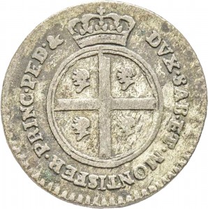436R Mezzo reale da 2,6 soldi 1768 Scudo rotondo Torino Mistura di argento