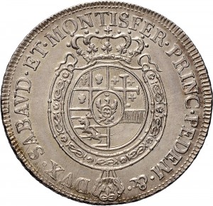 273R Mezzo scudo da 3 lire 1757 Scudo rotondo Torino Argento