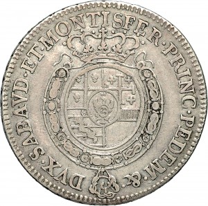 278R Mezzo scudo da 3 lire 1762 Scudo rotondo Torino Argento