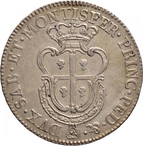 420R Mezzo scudo da 5 reali 1771 Scudo a cartoccio Torino Argento