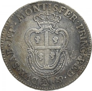 424R Quarto di scudo da 2,5 reali 1769 Scudo a cartoccio Torino Argento