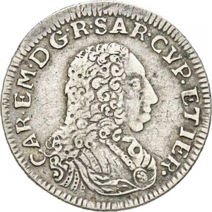 361D Reale da 5 soldi 1732 Croce di San Maurizio Torino Argento