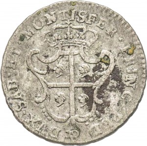432R Reale da 5 soldi 1770 Scudo a cartoccio Torino Mistura di argento