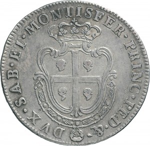 416R Scudo da 10 reali 1769 Scudo ovale a cartoccio Torino Argento