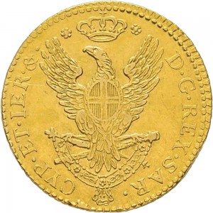 720R Doppia da 4 scudi 1799 Aquila spiegata Torino Oro