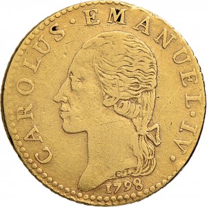 723D Mezza doppia da 2 scudi 1798 Aquila spiegata Torino Oro