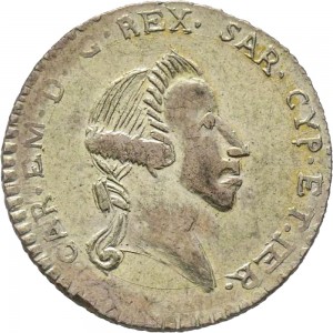 748D Reale da 5 soldi 1798 Iscrizione Cagliari Mistura di argento