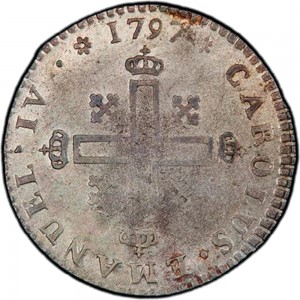741D Soldo da 12 denari 1797 Cifre del sovrano Torino Mistura di argento