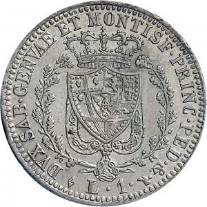 854R Lira 1826 Scudo svizzero Torino Argento