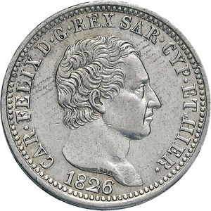 854D Lira 1826 Scudo svizzero Torino Argento