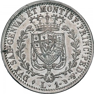 856R Lira 1827 Scudo svizzero Torino Argento