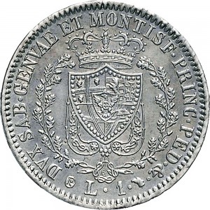 859R Lira 1828 Scudo svizzero Torino Argento