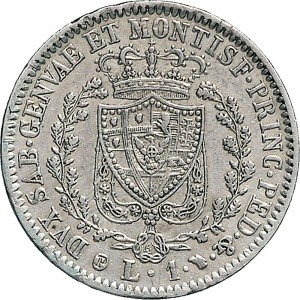 862R Lira 1830 Scudo svizzero Torino Argento