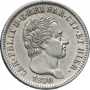 862D Lira 1830 Scudo svizzero Torino Argento