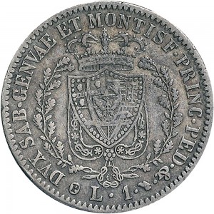 863R Lira 1830 Scudo svizzero Torino Argento