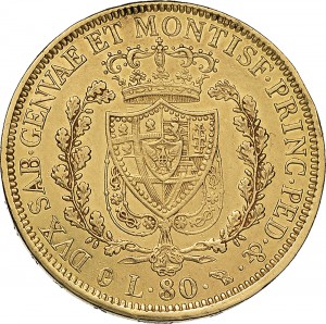 790R 80 lire 1828 Scudo svizzero Torino Oro