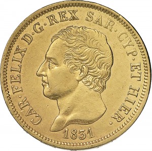794D 80 lire 1831 Scudo svizzero Torino Oro