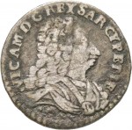 23-001RD Mezzo reale da 2,6 soldi 1727 Croce di San Maurizio Torino Argento