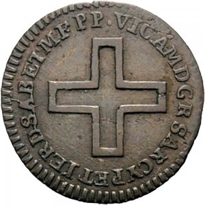 651D 2 denari 1796 Nodo di Savoia Torino Rame