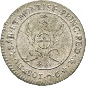 598R 2,6 soldi 1784 Aquila spiegata Torino Mistura di argento
