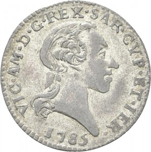 599D 2,6 soldi 1785 Aquila spiegata Torino Mistura di argento