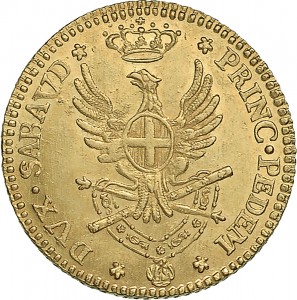 480R Doppia da 4 scudi 1786 Aquila spiegata 2° tipo Torino Oro
