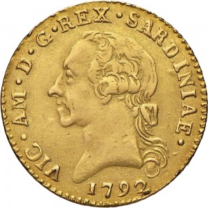 486D Doppia da 4 scudi 1792 Aquila spiegata 2° tipo Torino Oro