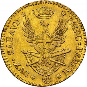 489R Doppia da 4 scudi 1795 Aquila spiegata 2° tipo Torino Oro