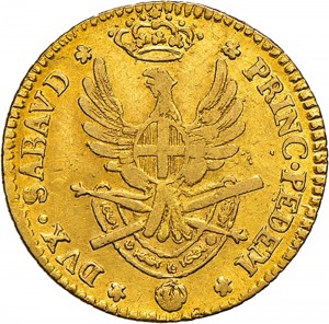490R Doppia da 4 scudi 1796 Aquila spiegata 2° tipo Torino Oro