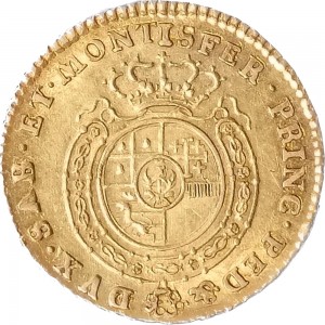 496R Mezza doppia da 2 scudi 1776 Scudo rotondo 1° tipo Torino Oro