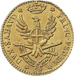 507R Mezza doppia 1788 Aquila spiegata 2° tipo Torino Oro