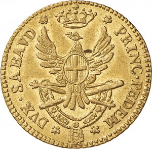 510R Mezza doppia da 2 scudi 1786 Aquila spiegata 2° tipo Torino Oro