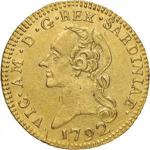 512D Mezza doppia 1792 Aquila spiegata 2° tipo Torino Oro
