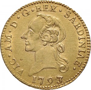 513D Mezza doppia 1793 Aquila spiegata 2° tipo Torino Oro