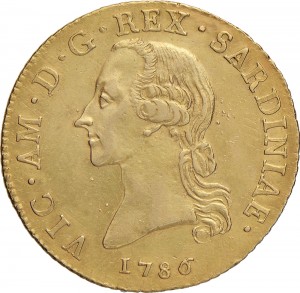 468D Mezzo carlino da 2,5 doppie 1786 Aquila spiegata Torino Oro